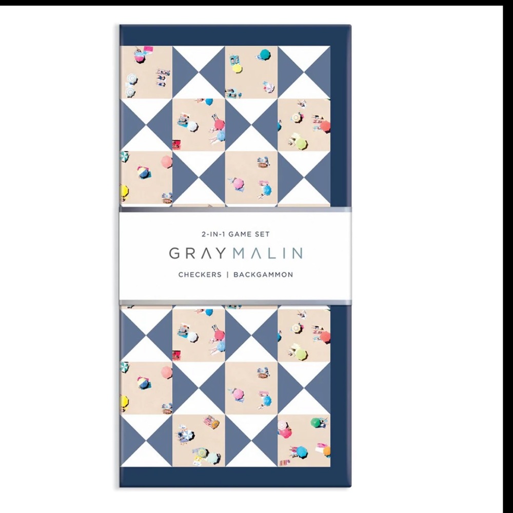 Gray Malin Blue and White 2-in-1 Game Set